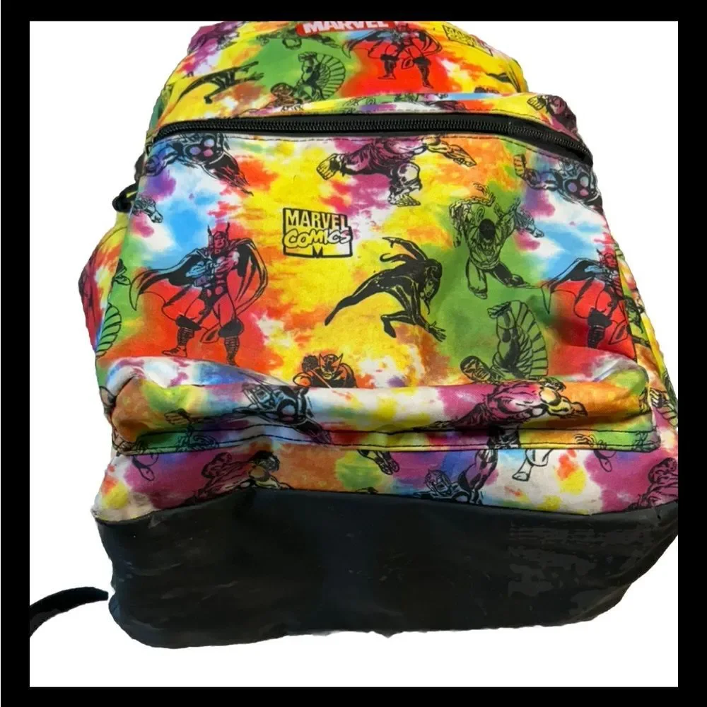 Marvel tie dye 17x12 inch . Backpack & ©Marvel-NMint